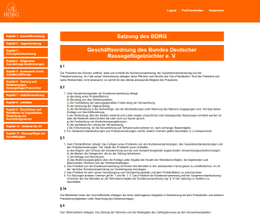 Digitaler Satzungsordner des BDRG Stand 2026