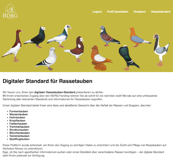 Digitaler Deutsche Rassetaubenstandard des BDRG 2025
